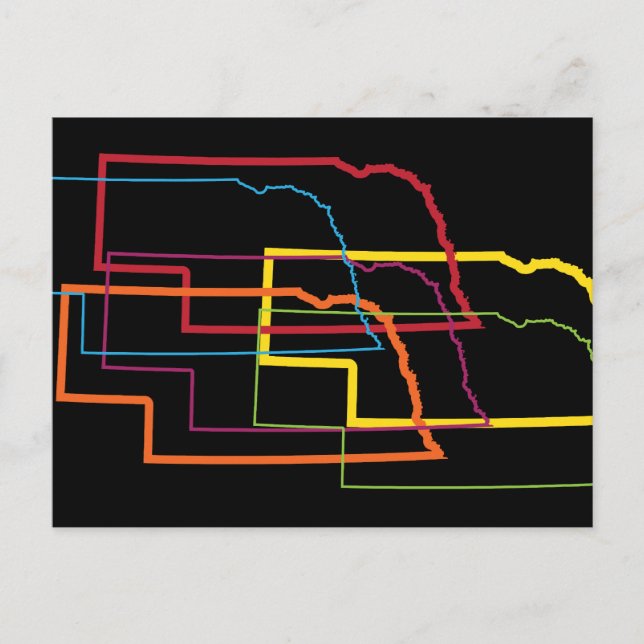 Cartão Postal nebraska pride blur (Frente)
