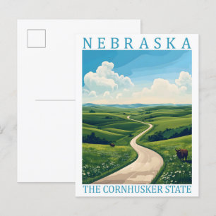 Cartão Postal Nebraska the Cornhusker State USA Viagem Place