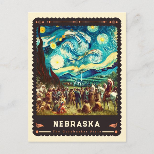 Cartão Postal Nebraska | Vincent Van Gogh inspirado (Frente)