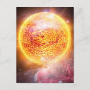 Cartão Postal Nebula Queimando Brilhante