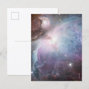 Cartão Postal Nebulosa Astronomia de Órion azul marrom bege céu 