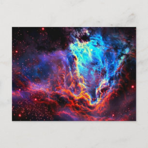 Cartão Postal Nebulosa de estrela composta por cores para inspir