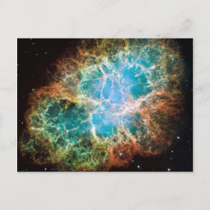 Cartão Postal Nebulosa do Caranguejo - Telescópio Hubble