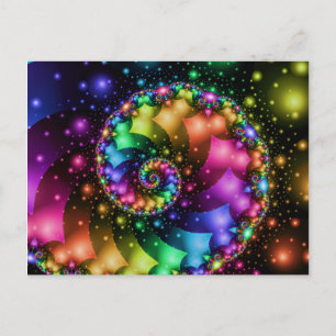Cartão Postal Nebulosa Espiral Fractal
