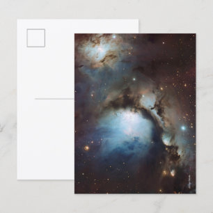 Cartão Postal Nebulosa Órion Astronomia azul marrom bege céu est