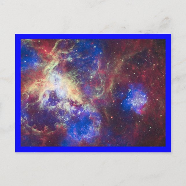 Cartão Postal Nebulosa Tarântula Borda Azul (Frente)