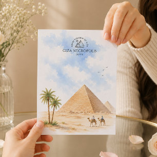 Cartão Postal Necrópole de Gizé, Grande Pirâmide de Gizé   Viage