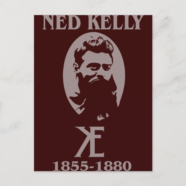 Cartão Postal Ned Kelly Design (Frente)