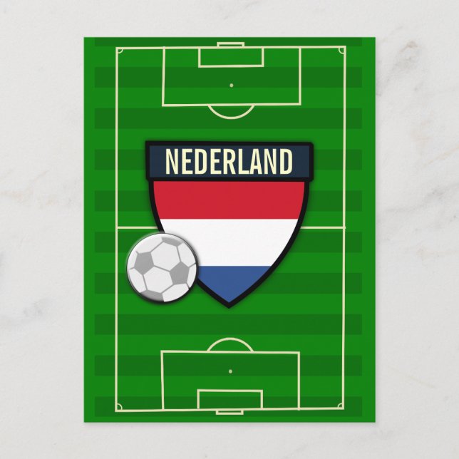 Cartão Postal Nederland Netherlands Soccer (Frente)