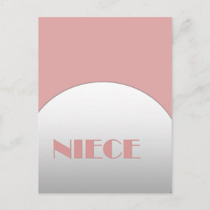 Cartão Postal Neece Rosa E Prata