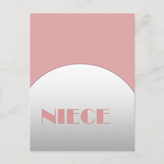 Cartão Postal Neece Rosa E Prata (Frente)