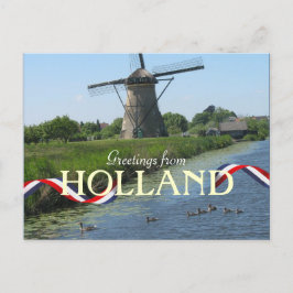 Cartão postal neerlandês para os patos de moinho