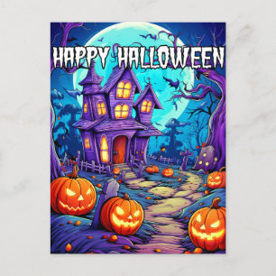 Cartão Postal Nefarious Spooky Haunted House