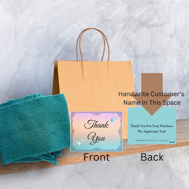 Cartão Postal Negócios Obrigado Apreciação do Cliente (Criador carregado)