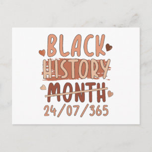 Cartão Postal Negra História Mês Depois de Melanina Negra