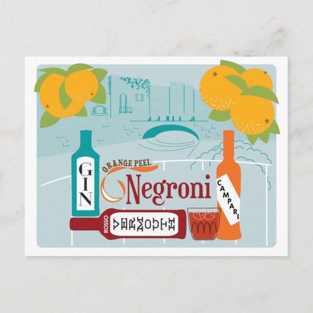 Cartão Postal Negroni Citrus Cocktail (Frente)
