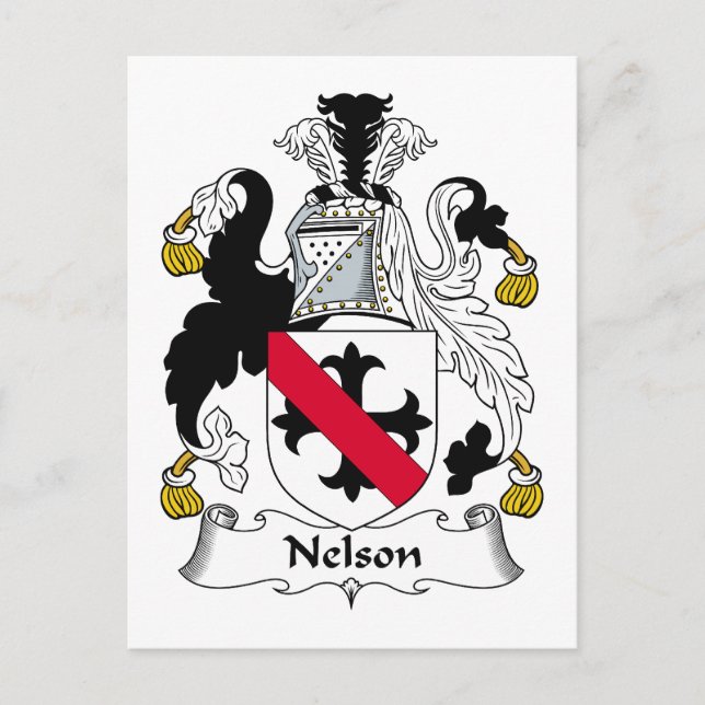 Cartão Postal Nelson Family Crest (Frente)