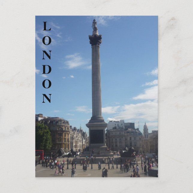 Cartão Postal nelson traalgar london (Frente)