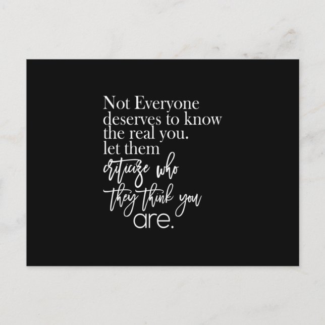 Cartão Postal nem todos merecem saber o real (Frente)