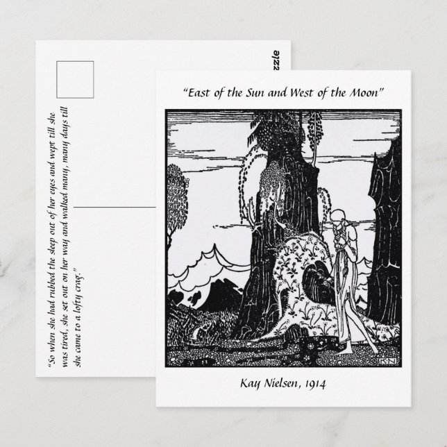 Cartão Postal Nem todos os que andam se perdem, Kay Nielsen (Frente/Verso)