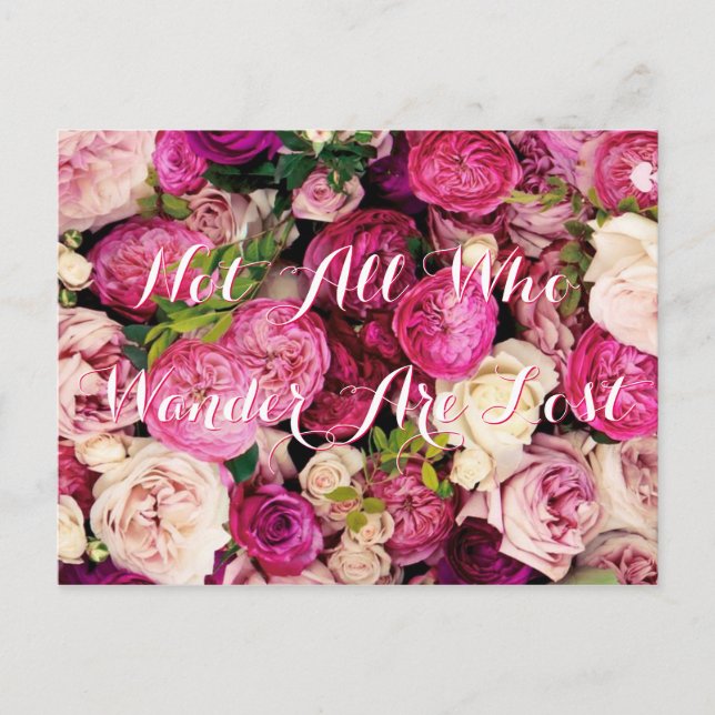 Cartão Postal Nem todos que andam (Frente)