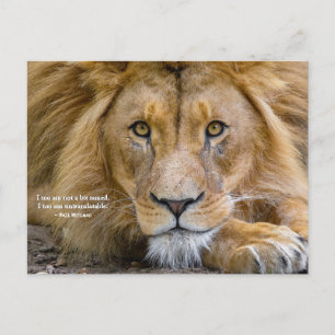 Cartão Postal Nem um Pouco Domado - Citação Motivacional + Sua F