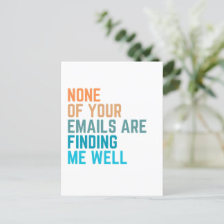 Cartão Postal Nenhum De Seus E-Mails, Gifes Engraçados De Colega