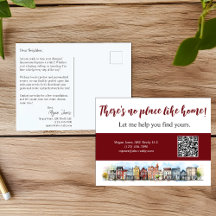 Nenhum Lugar Como o Lar Imóveis Marketing Burgundy