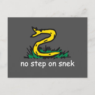Cartão Postal Nenhum passo no meme snek Gadsden paródia SnekRigh
