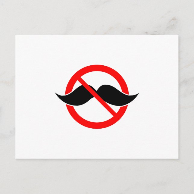 CARTÃO POSTAL NENHUMA MUSTACHE - ANTI-MUSTACHE - DEIXA ESSA COIS (Frente)