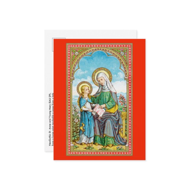 Cartão Postal NeoGothic Rua. Anne e Young Mary (SAU 29) (Frente/Verso In Situ)