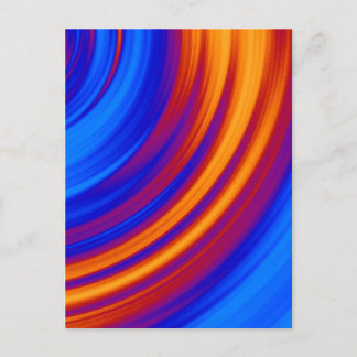 Cartão Postal Neon Blue Orange Red Yellow