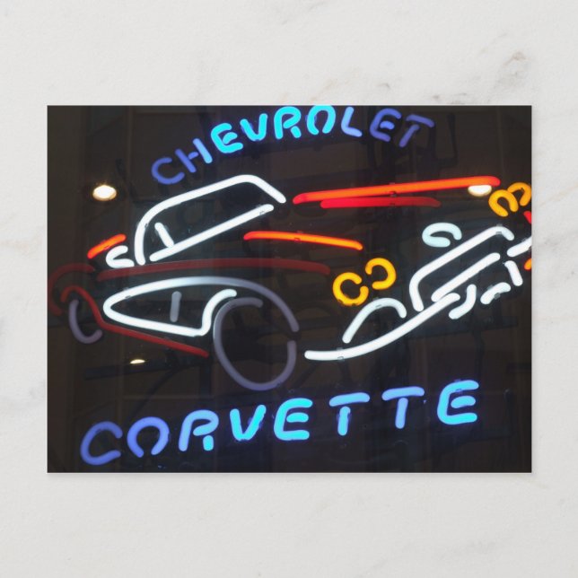 Cartão Postal Neon Corvette (Frente)