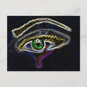 Cartão Postal Neon Eye