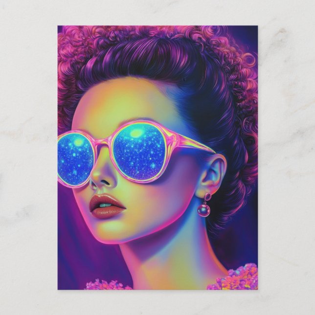 Cartão Postal Neon Galaxy Glamor (Frente)