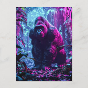 Cartão Postal Neon Gorilla