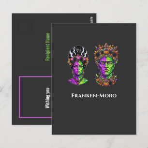 Cartão Postal Neon Halloween Franken Moro Personal