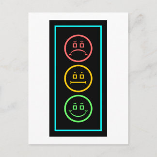 Cartão Postal Neon Moody Stoplight