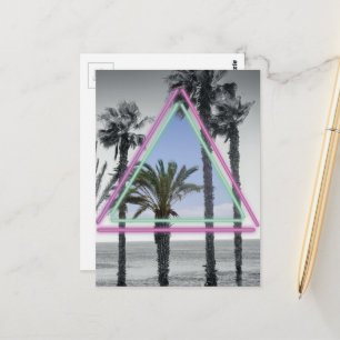 Cartão Postal Neon Palm