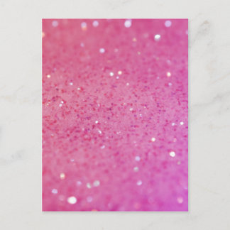 Cartão Postal Neon Pink Glitter Sparkle