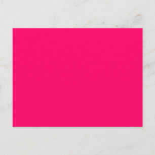 Cartão Postal Neon Rosa Quente Fluorescente Brilhante