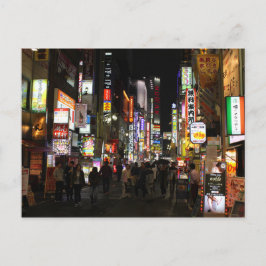 Cartão Postal Néons de Tóquio por noite no Japão
