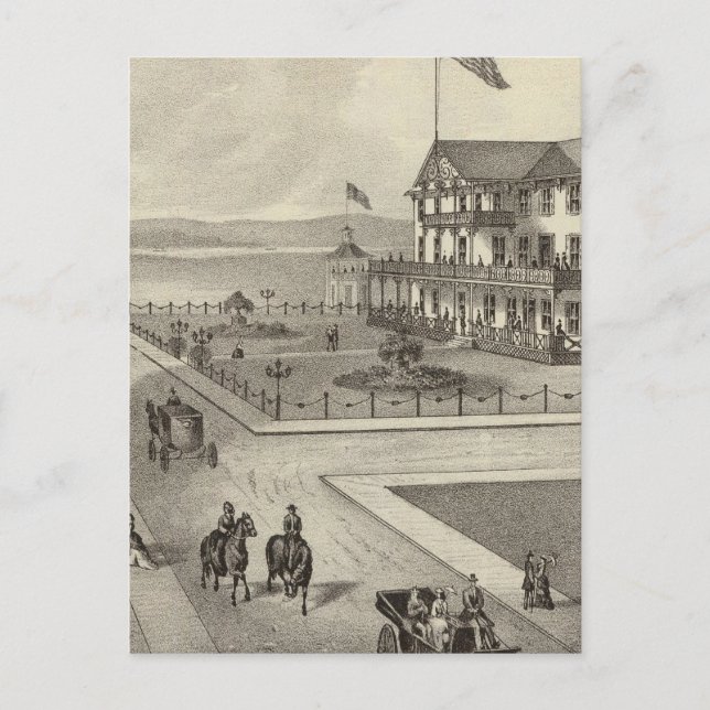 Cartão Postal Neptune House, Ocean Beach, NJ (Frente)