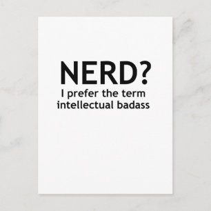 Cartão Postal Nerd? Engraçado, design nerd