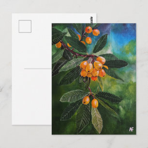 Cartão Postal Nêsperas em pintura de primavera de abril por Alfr