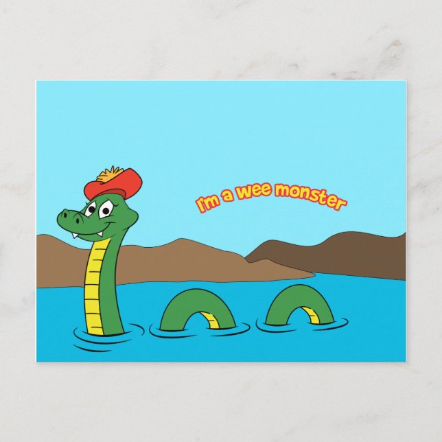 Cartão Postal Nessie (monstro de Loch Ness) (Frente)