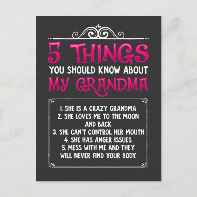 Cartão Postal Netos Engraçados Melhores Avós Avó (Frente)