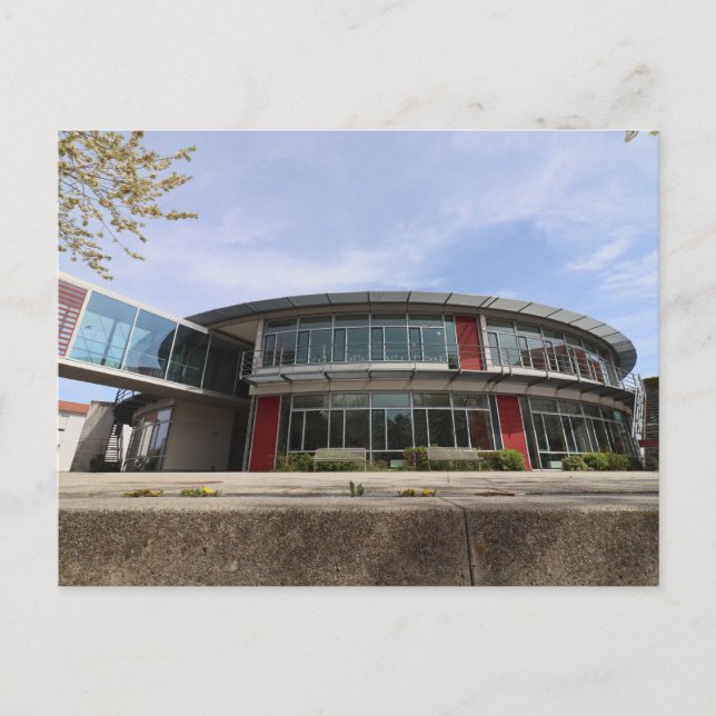 CARTÃO POSTAL NEUBAU HAAGER REALSCHULE IM FRÜHLING (Frente)