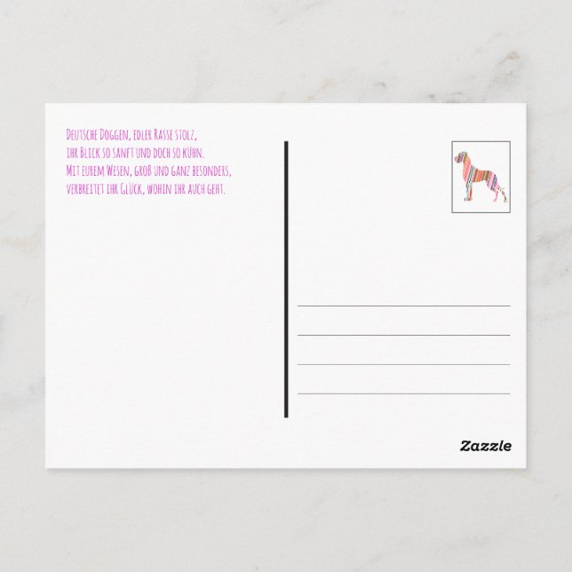 Cartão Postal Neue Weihnachten Große Dänen (Verso)