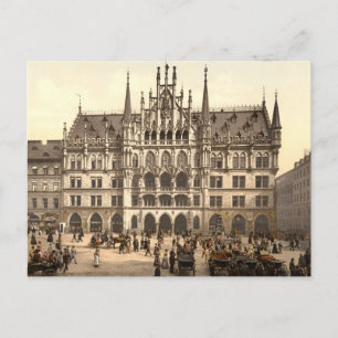 Cartão Postal Neues Rathaus em Munique